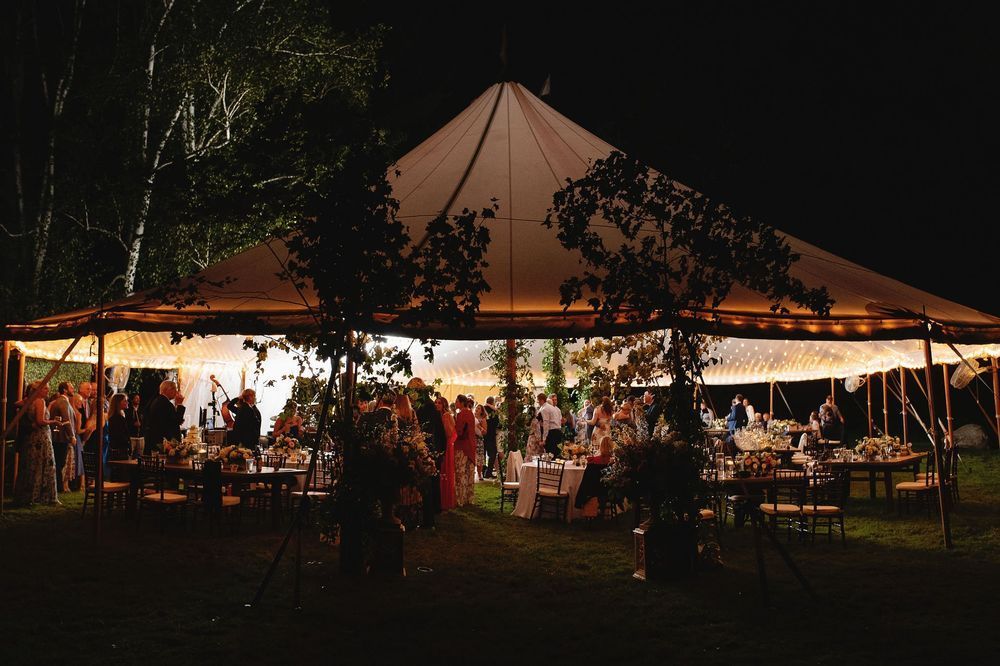 Event Wedding Tent Lights Lighting Drapes Drapery Service Provider in Berkshires Western MA Mass.