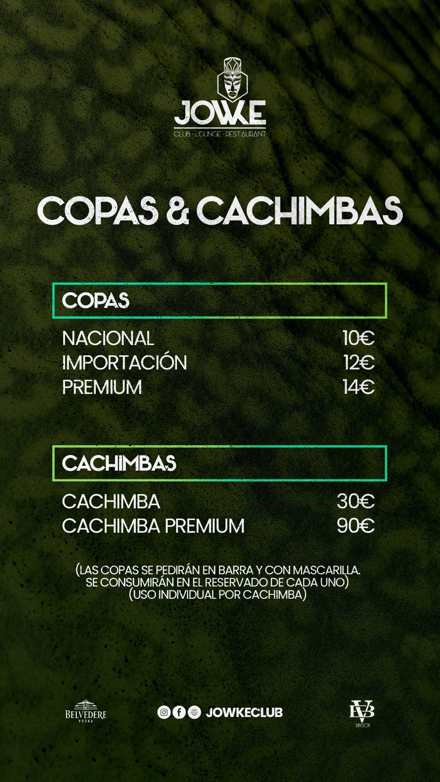 Copas y Cahimbas - Precios Jowke