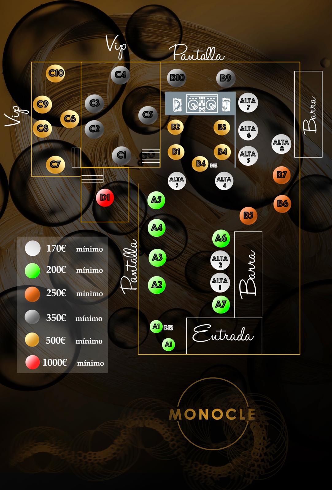 Plano de Reservados en Monocle Plano de Reservados en Monocle