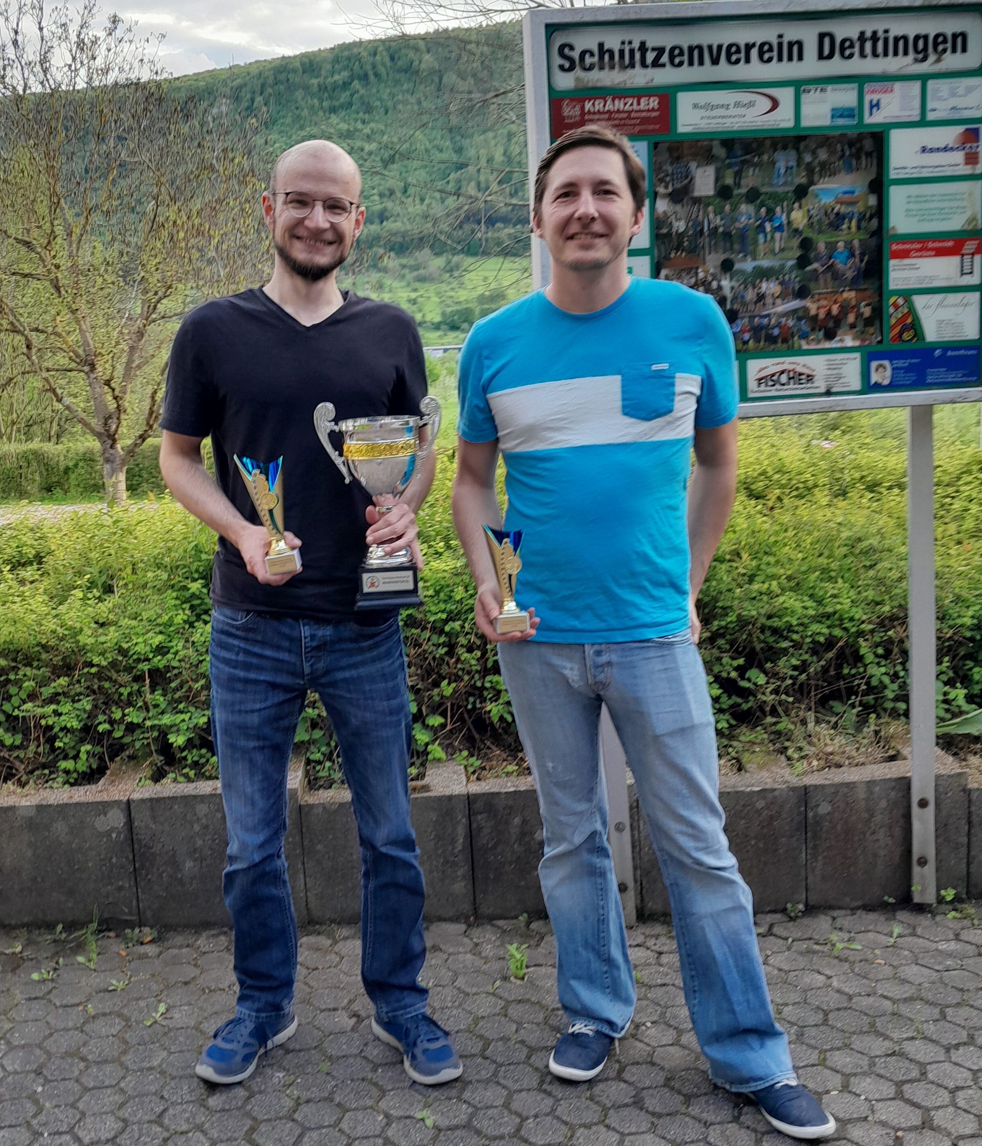 Schützendreikampf 2024: 1. Platz: Jens Wahl; 2. Platz: Thomas Jäger