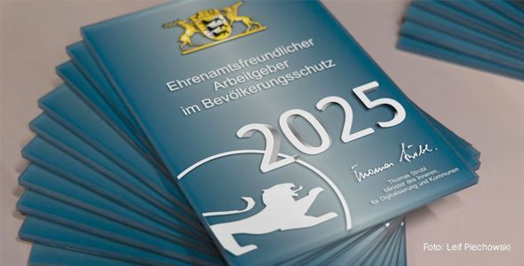 Ausgezeichnez als Ehrenamtsfreundlicher Arbeitgeber im Bevölkerungsschutz 2025