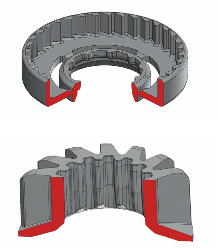 Continuous gearing up to the tooth root surface
