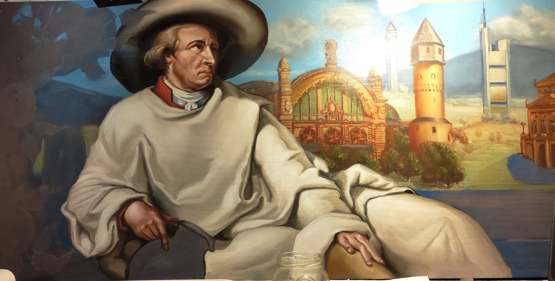Goethe Oelgemaelde vom Frankfurter Kuenstler Drew Camell