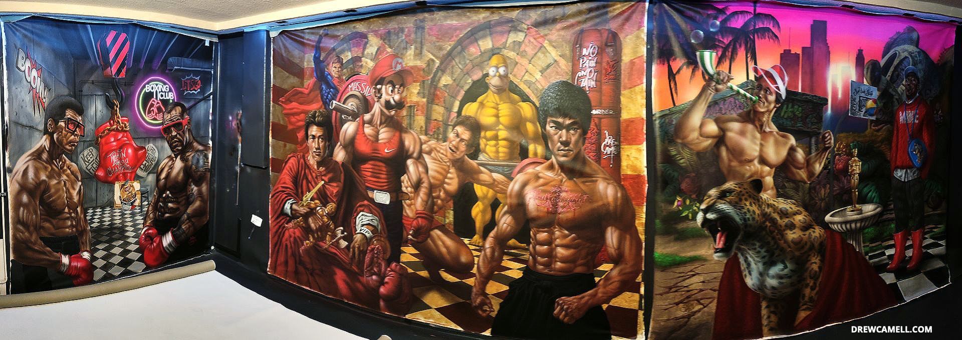 Riesige fantastische Leinwände malt der Frankfurter Künstler Drew Camell . Die beste Kunst aus Deutschland sagt Massiv