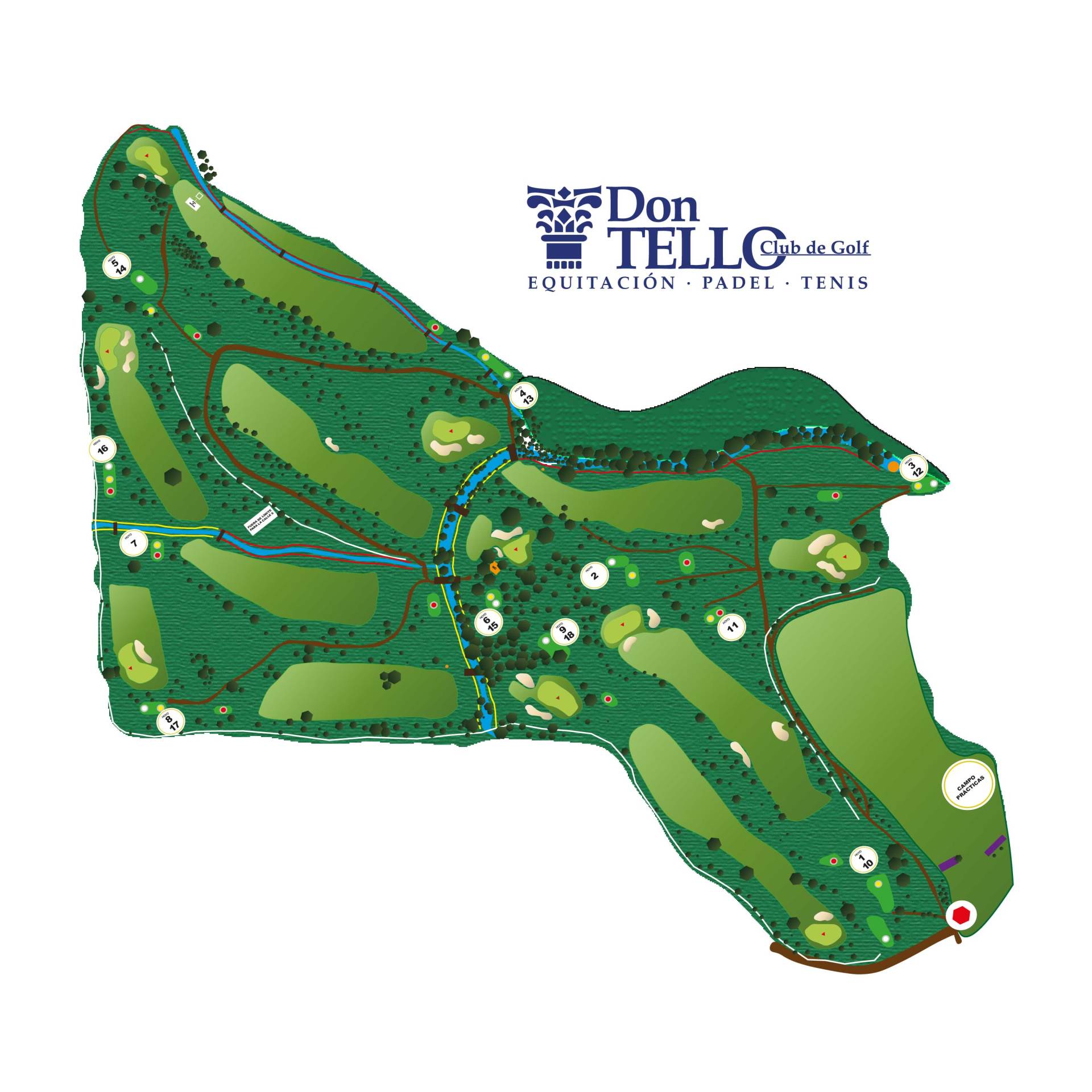 Don Tello Club de Golf plano del campo