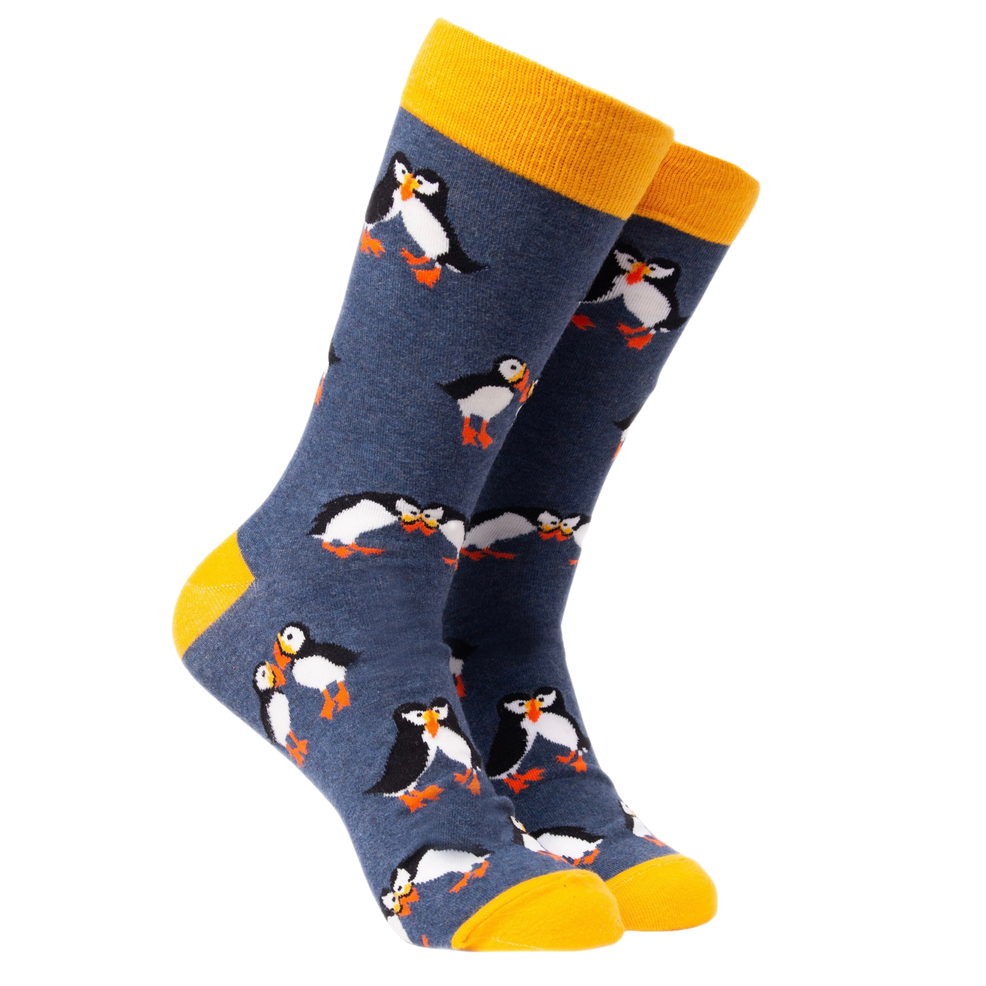 Gorgeousgalz Puffin Socks Mates For Life Socks Blue