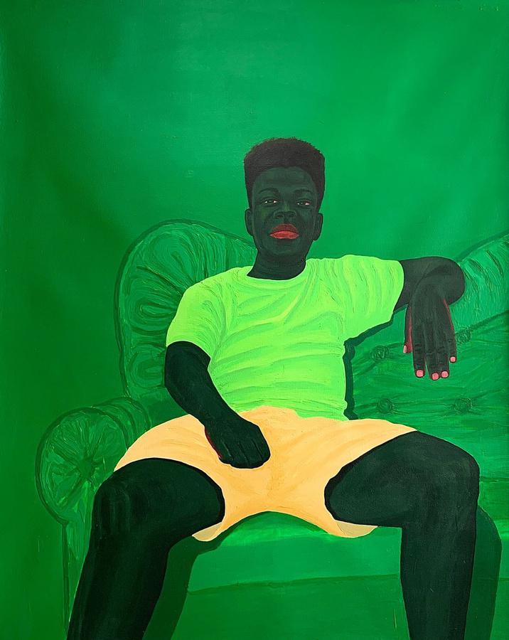 Makhosonke, 2021, acrylique sur toile, 150x120 cm