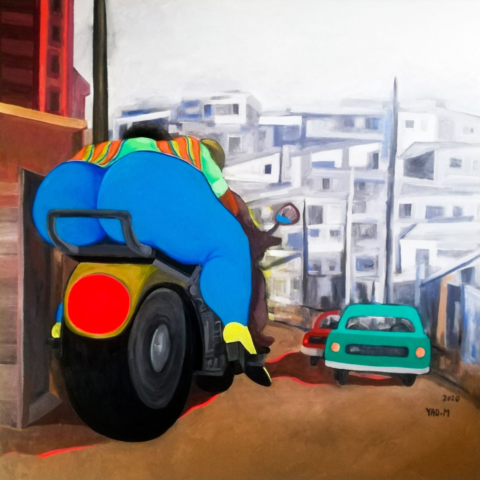 Zemidjan, 2020, acrylique sur toile, 100x100 cm