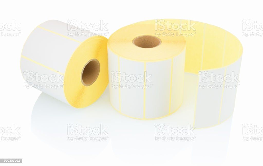 rollo etiqueta blanca.