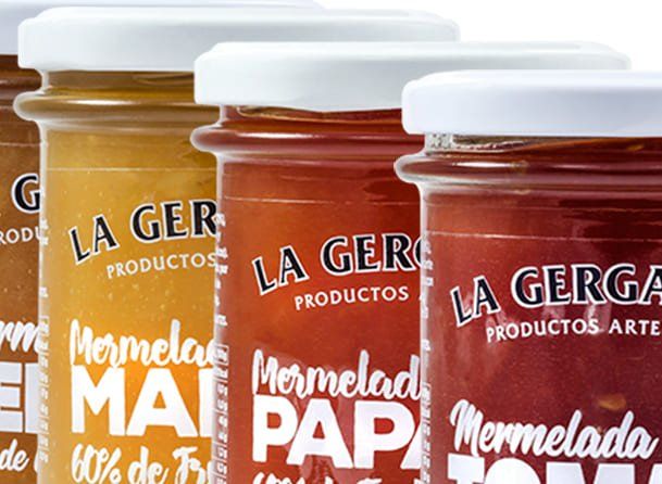 Etiqueta transparente para mermeladas.