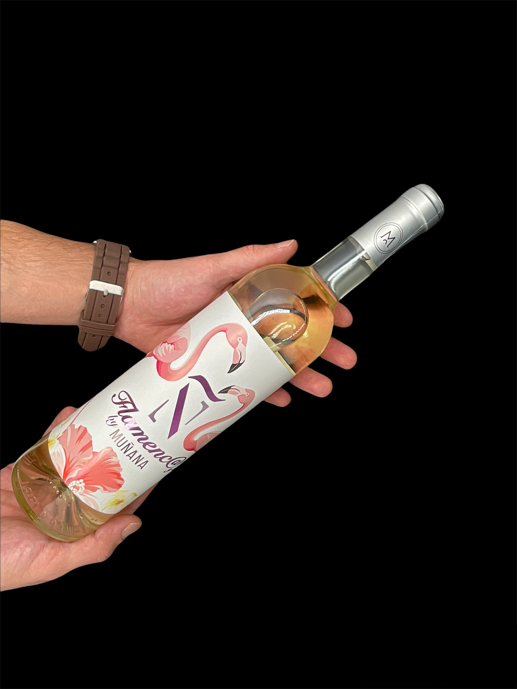 Etiqueta para botella de vino con stamping. Etiquetas adhesivas para empresas de alimentacion, bebidas, y cualquier otro tipo de empresa o negocio de Andalucía, España o Europa.