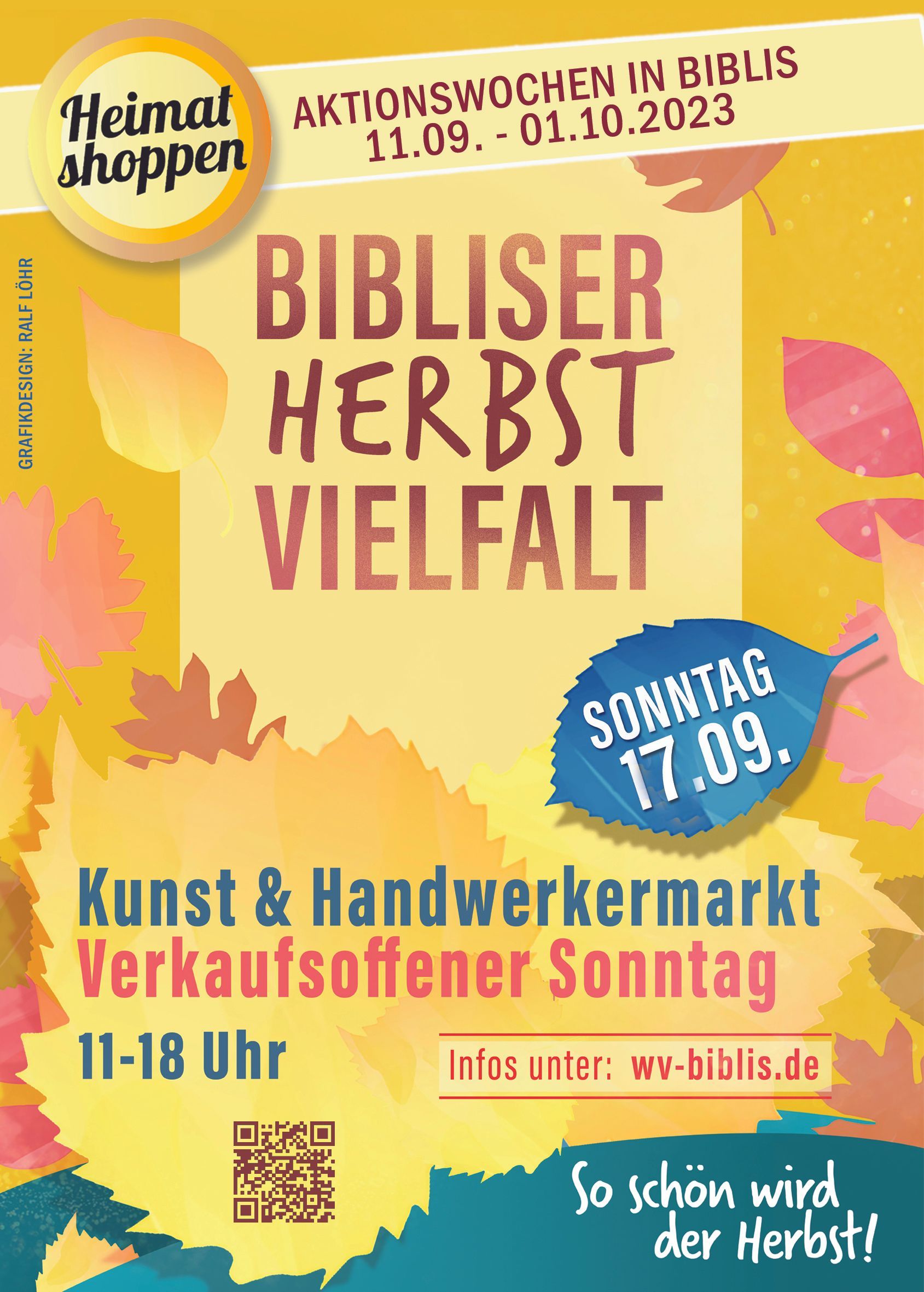 Bibliser Herbstvielfalt Biblis Kunst- und Handwerkermarkt Künstler Kunstgewerbe Märkte Südhessen