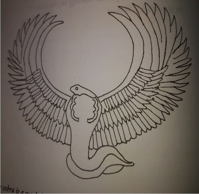 Die Kobra ist ein Symbol der thebanischen Priesterschaft, und wird mit dem Himmel in Verbindung gebracht. The Cobra is a symbol of the Theban priesthood identified with heaven