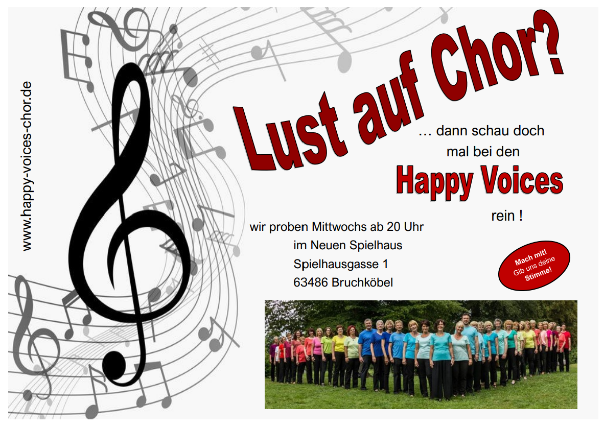 Flyer mit Text: