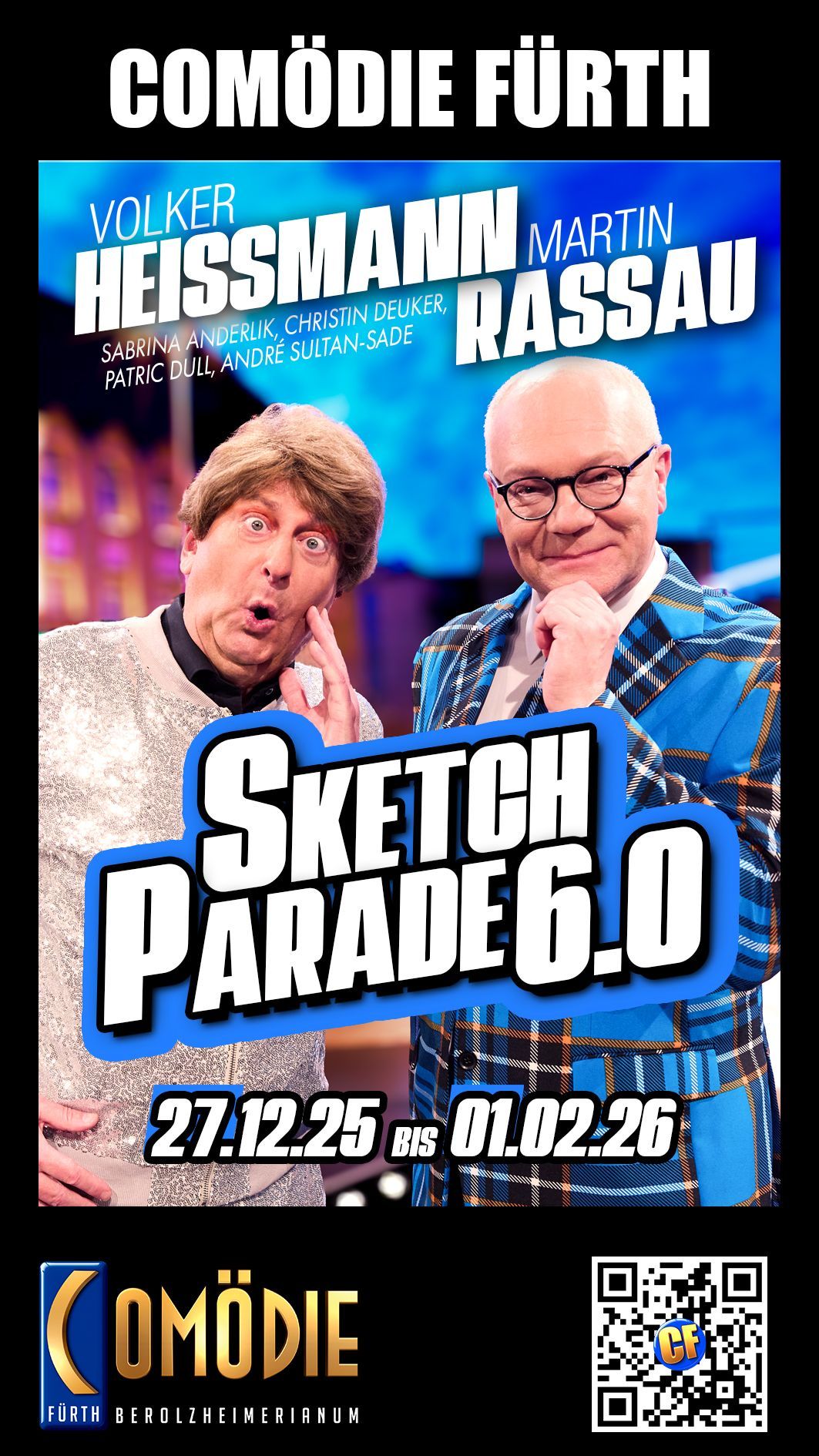 Sketchparade 6.0 vom 27.12.25 bis 01.02.25 in der Comödie Fürth