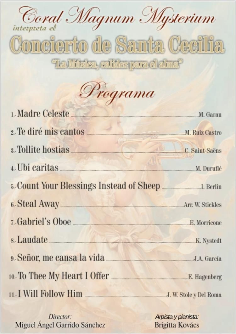 CONCIERTOS:
- Viernes 22 de marzo a las 20h en la parroquia de Nueva Andalucía
- Sábado 23 de marzo a las 20h en el Centro Cultural Mirador del Carmen de Estepona