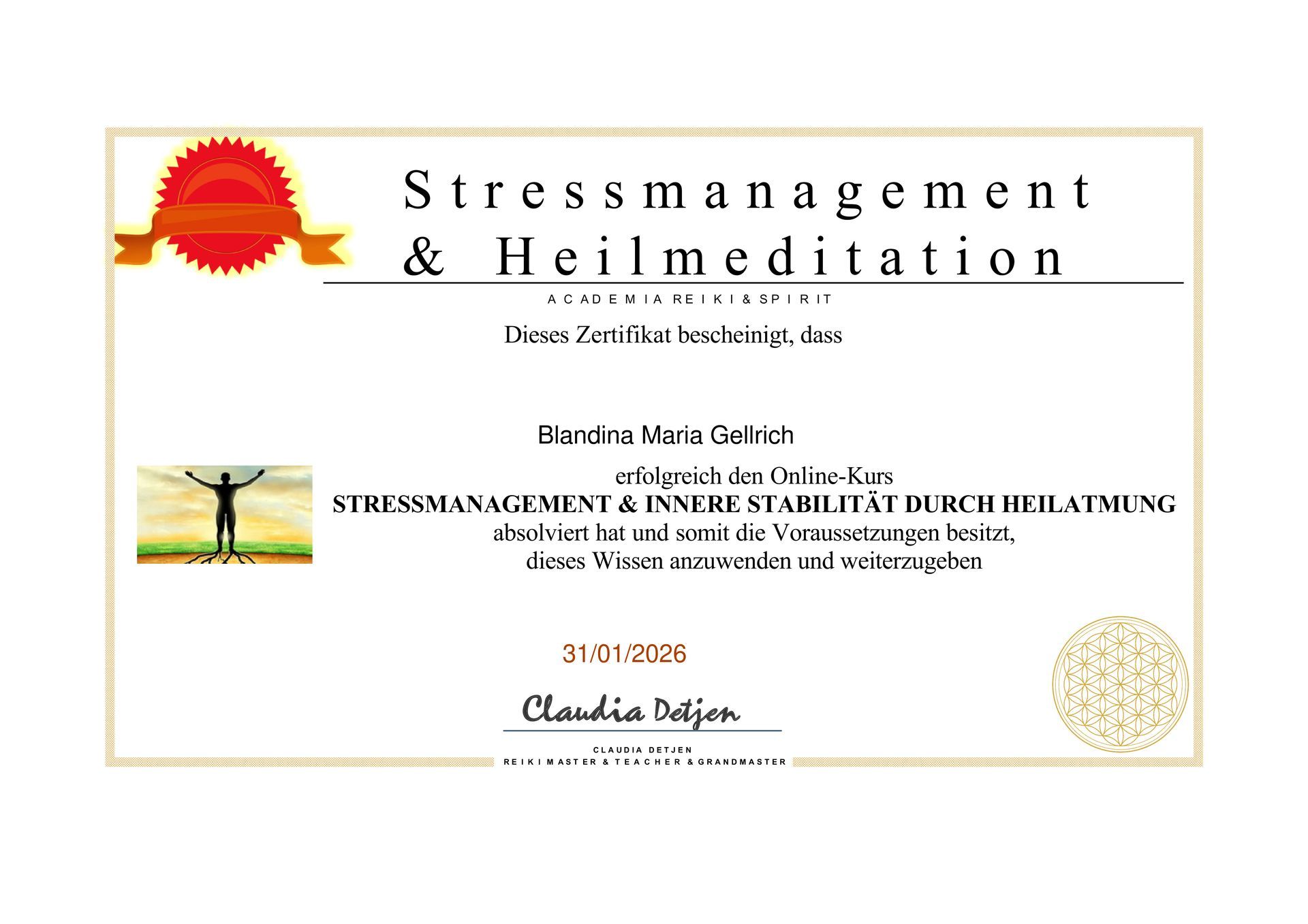 Zertifikat Stressmanagement