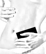 position de l'ardoise coupe-feu pour une brulure abdominale