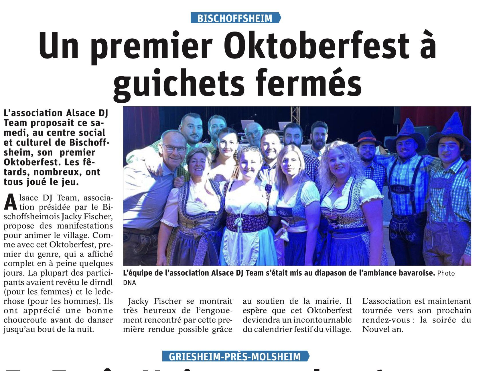 Article DNA Oktoberfest Bischoffsheim