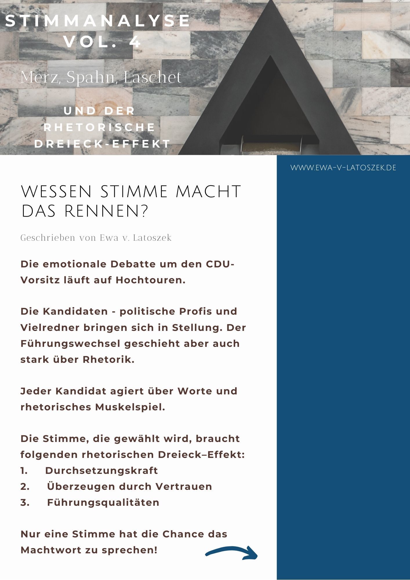 Die Wahlen werden bekanntlich mit Reden gewonnen. Die emotionale Debatte um den CDU-Vorsitz beginnt.