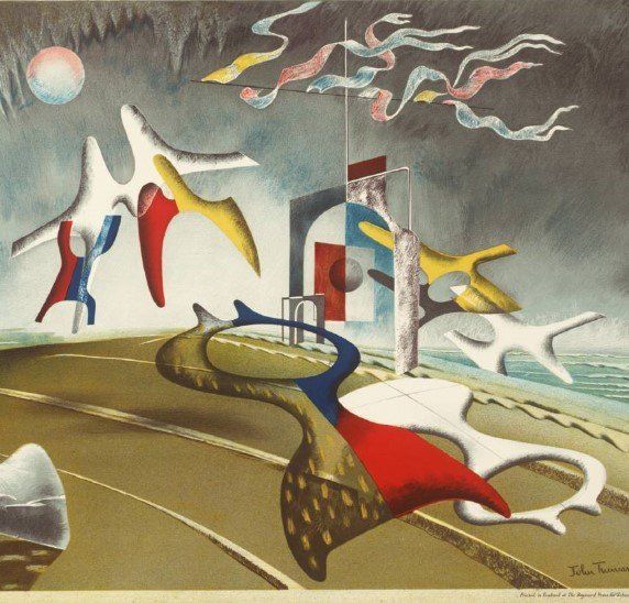 John Tunnard, Holday, 1947, Lithograph, Tate