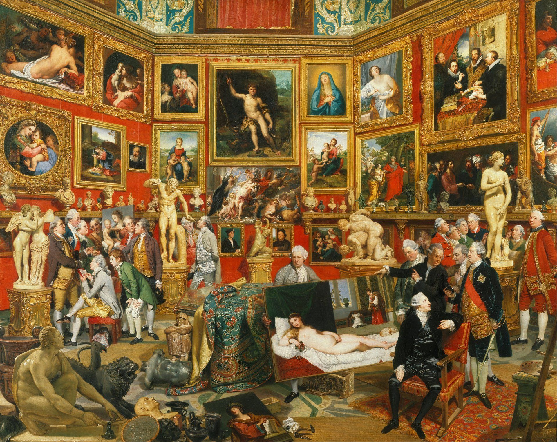 Johan Zoffany, The Tribuna of the Uffizi, 1772-77, Royal Collection Trust