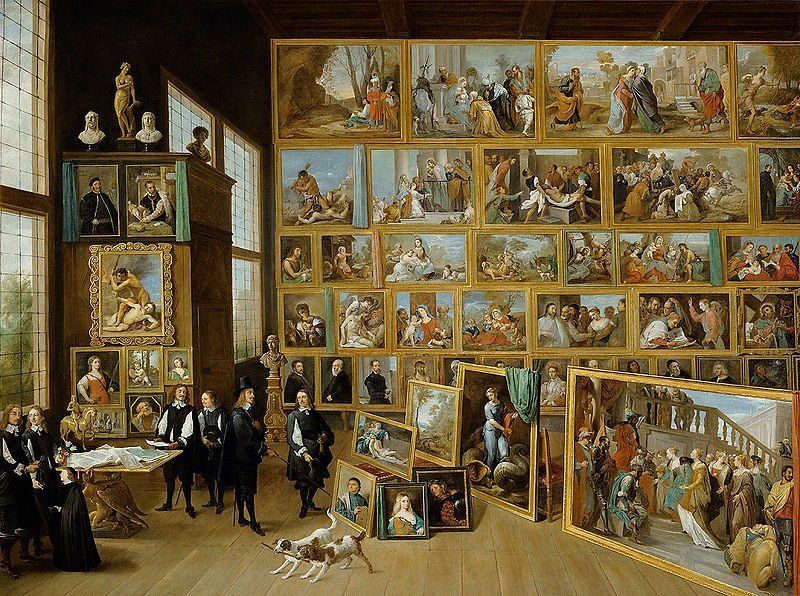 David Teniers the Younger, Archduke Leopold William in his picture gallery in Brussels, c.1650, Kunsthistorisches Museum, Vienna