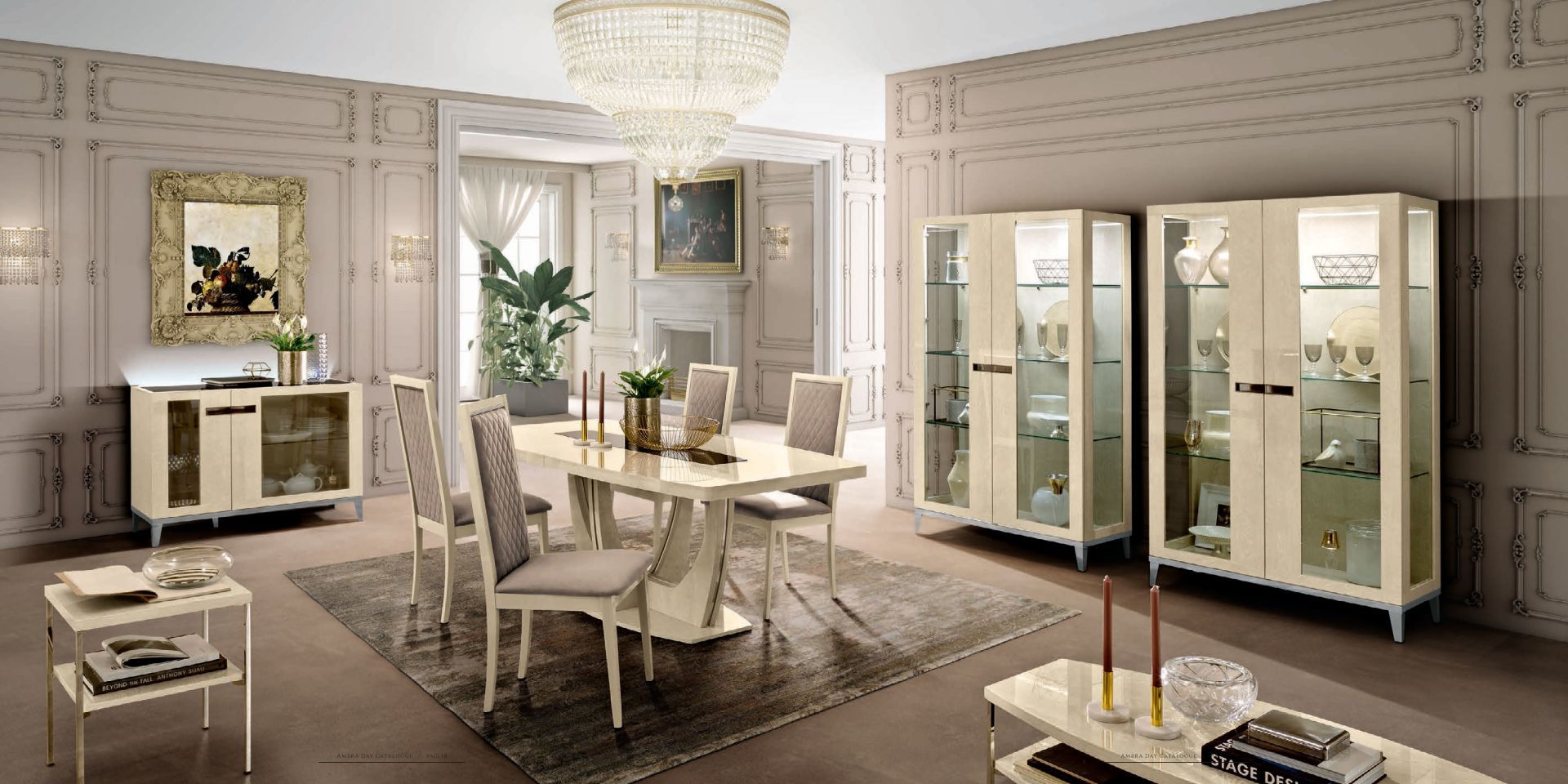 Wohnzimmer Esszimmer Ambra Beige