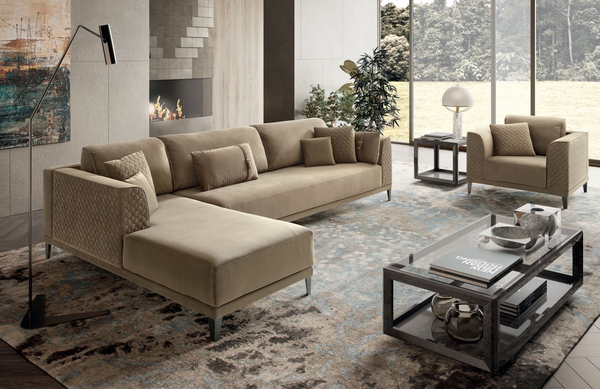 Sofa und Sessel Mood Camel