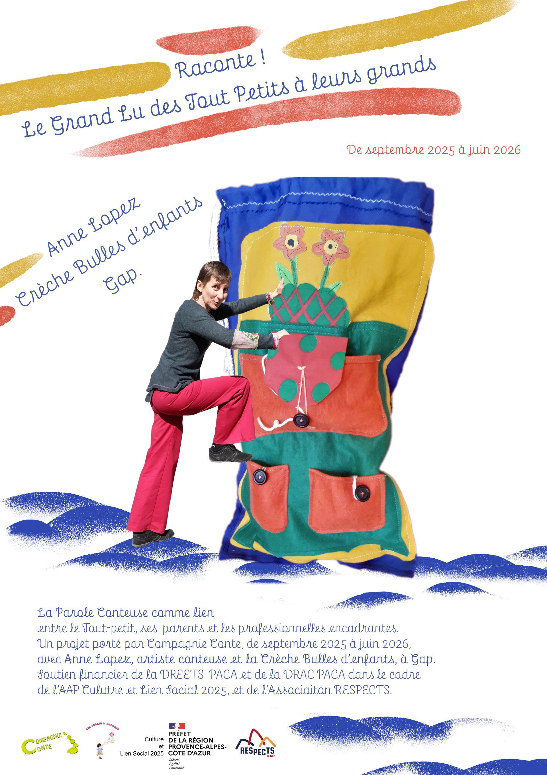 Anne Lopez, artiste conteuse, crèche, Grand Lu, conte Tout Petits