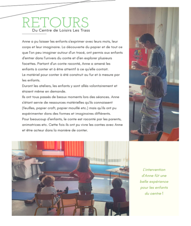 Résidence Rouvrir le monde#22 Anne Lopez/Centre Les Trass Anne Lopez, conteuse, résidence, création, enfant,