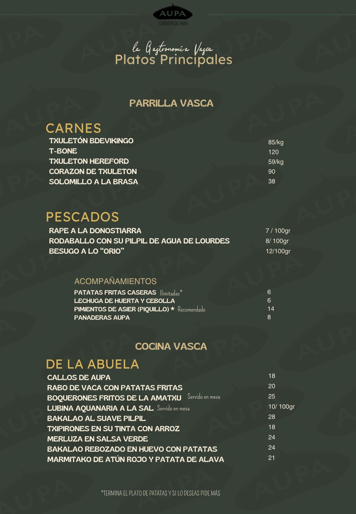 carta de restaurante vasco txuleton carta de restaurante vasco