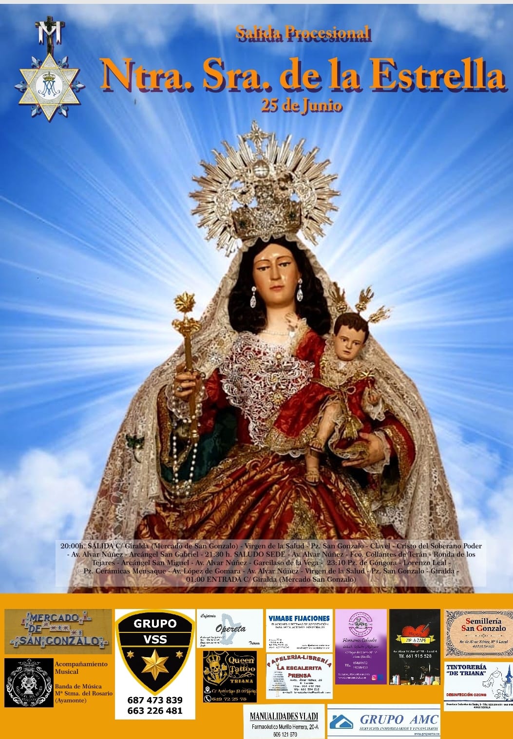 El próximo día 25 de junio procesionará por Triana Ntra. Señora de la Estrella Gloriosa