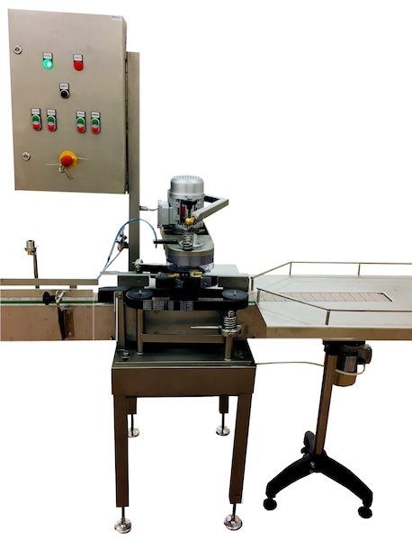 Verdeckler - Verschliessmaschine für Gläser und Flaschen, Gläserverschliessmaschine Twist-Off Schraubgläser Verdeckler Schraubgläser, Verschliessmaschine für Glaeser und Flaschen, Gläserverschliessmaschine Twist-Off, Flaschenverschliessmaschine, automatische Verschließmaschine für Schraubgläser Twist-off Deckel und Schraubdeckel, Maschine zum Verschließen von Gläser, Flaschen, PET-Flaschen, Verdeckler