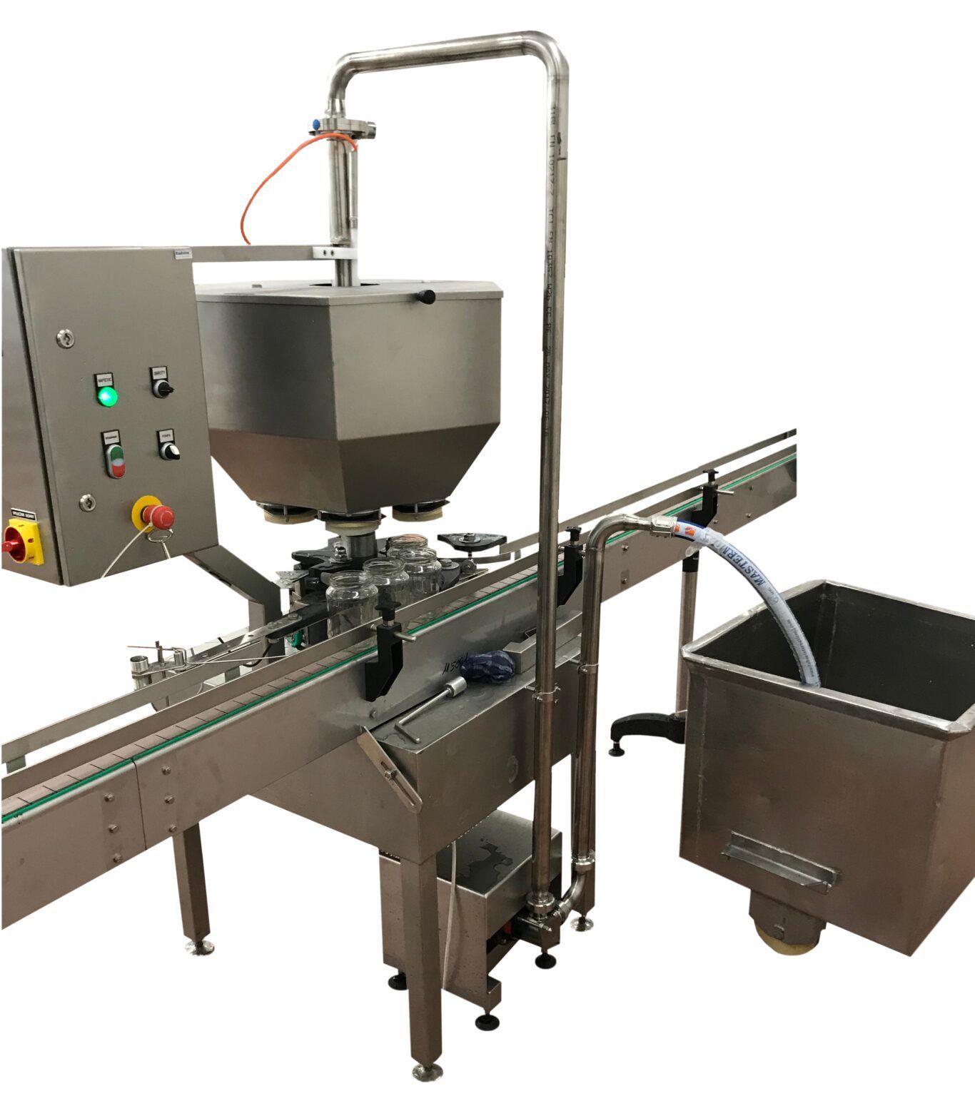 Volumenfüller für Sauce, Öl, Essig. Lake, salzwasser - Abfülltechnik Lebensmittelindustrie - Abfüllung in Glas und Dose