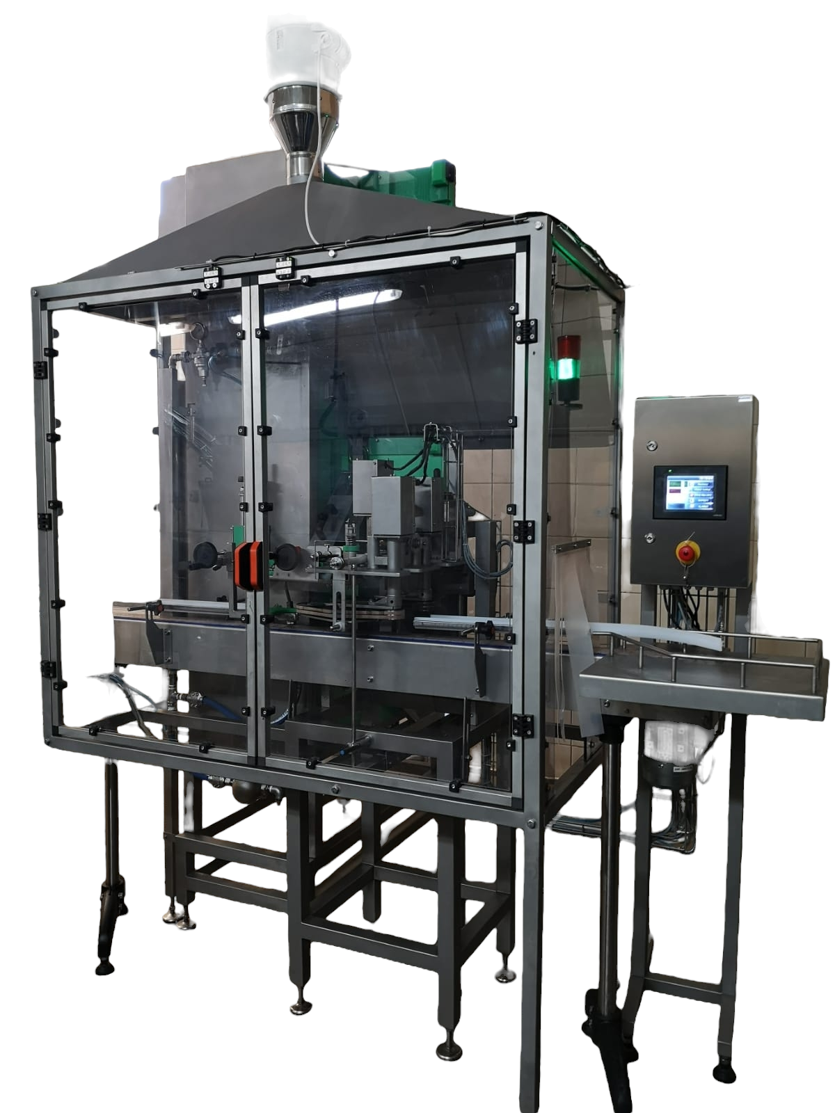 Verschließmaschine mit Dampf