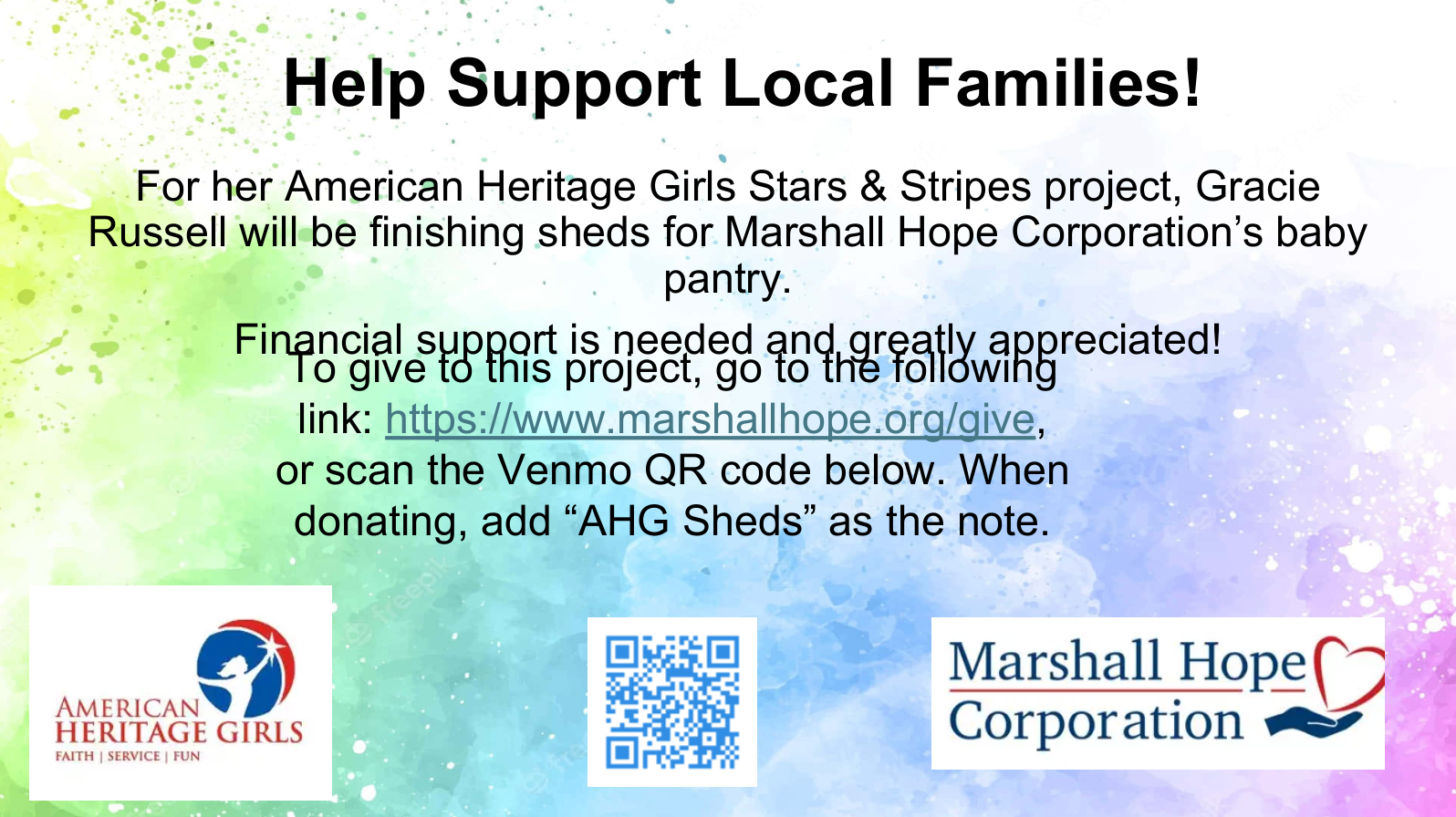 American Heritage Girls Stars & Stripes fundraiser