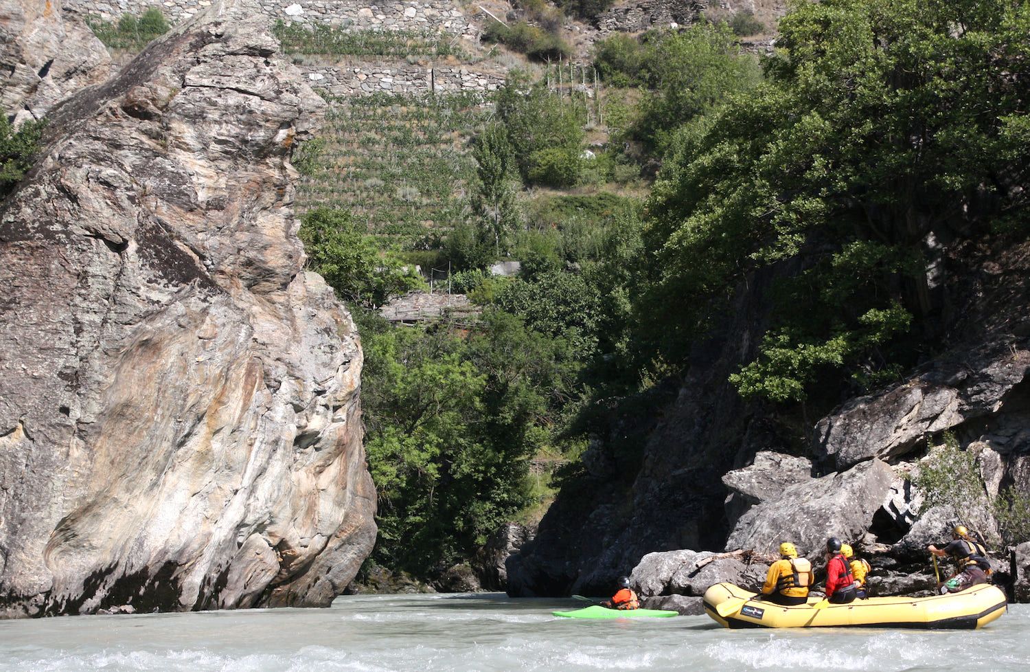 Rafting e paesaggio valdostano