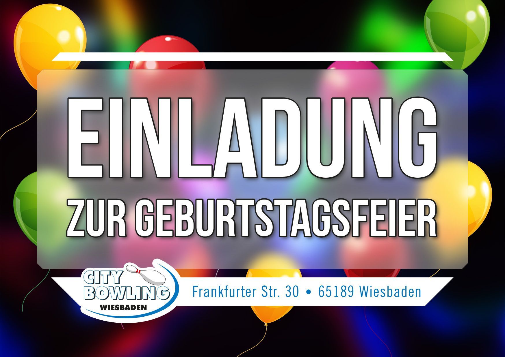 Einladungskarten zum Kindergeburtstag im City Bowling Wiesbaden Einladungskarten zum Kindergeburtstag im City Bowling Wiesbaden