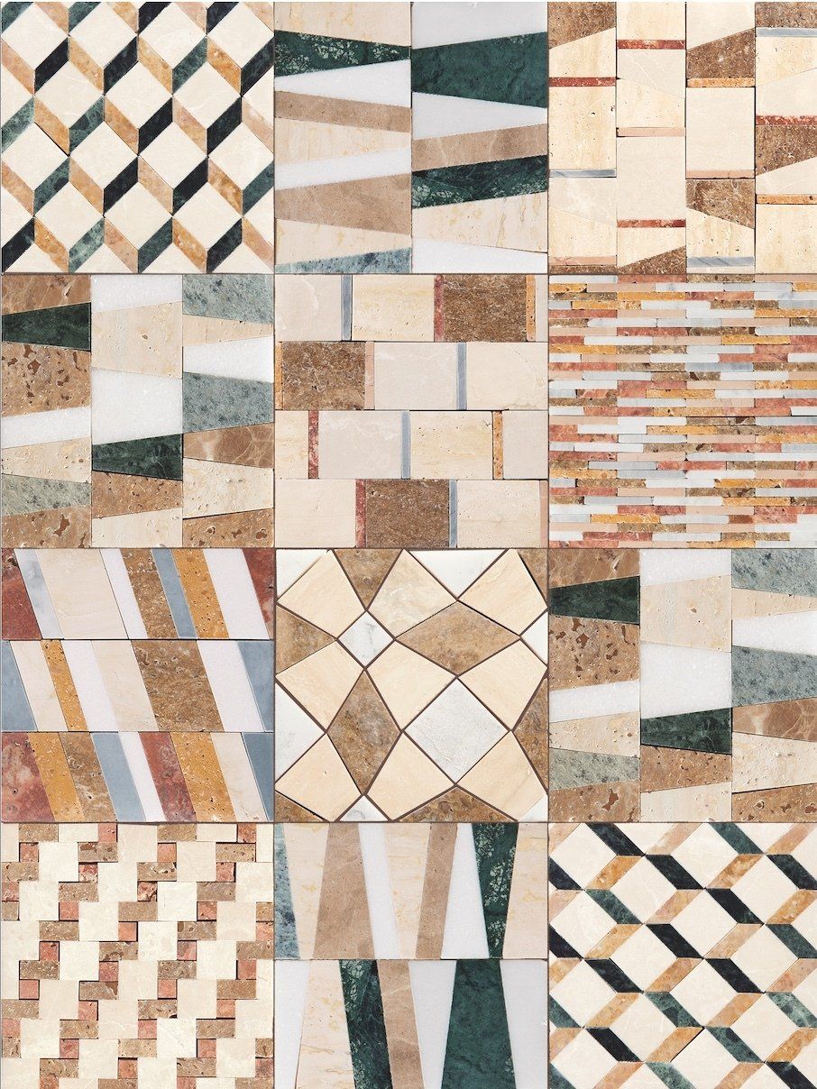 Hand made mosaic composition