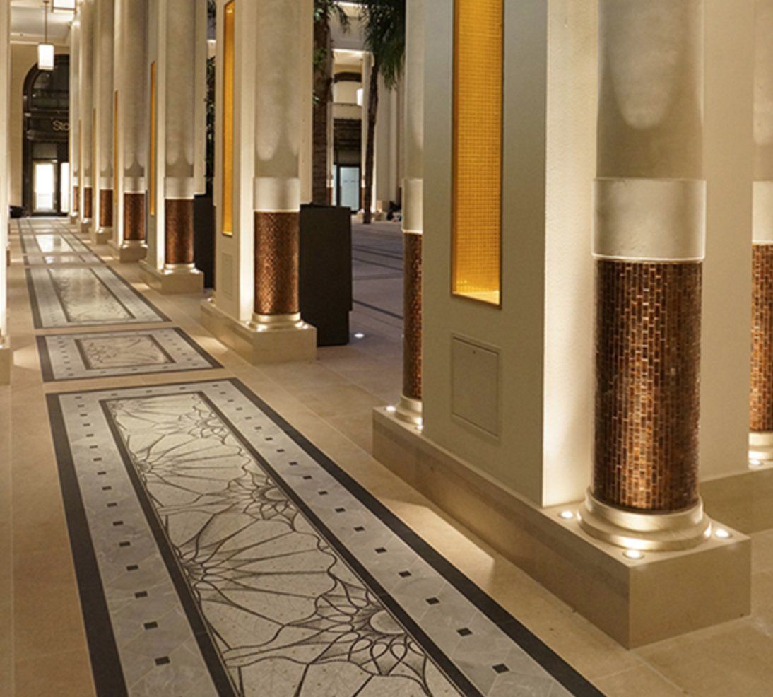 Hotel de Paris corridor mosaic