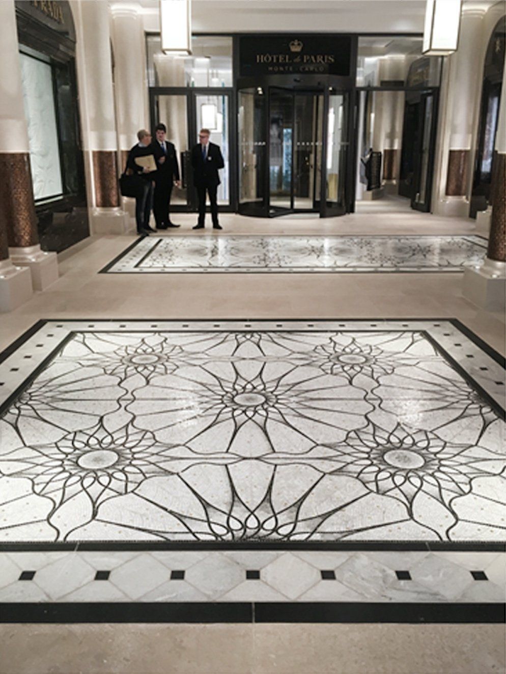 Hotel de Paris entrance mosaic
