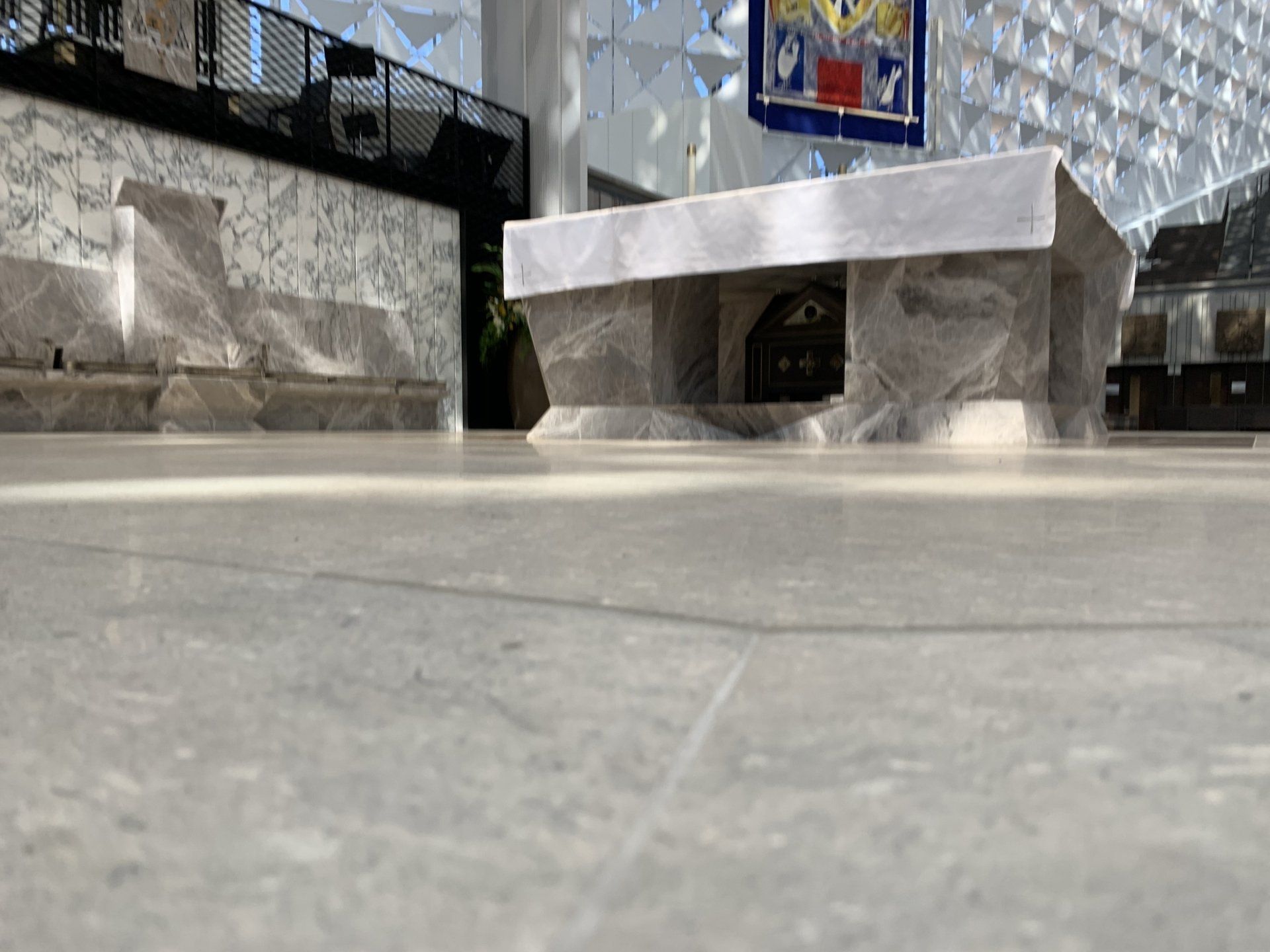 Public space- marble and natural stone
