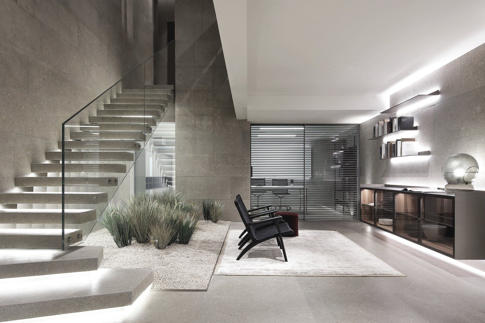 Retail interiors - marble and stone supply and installation.