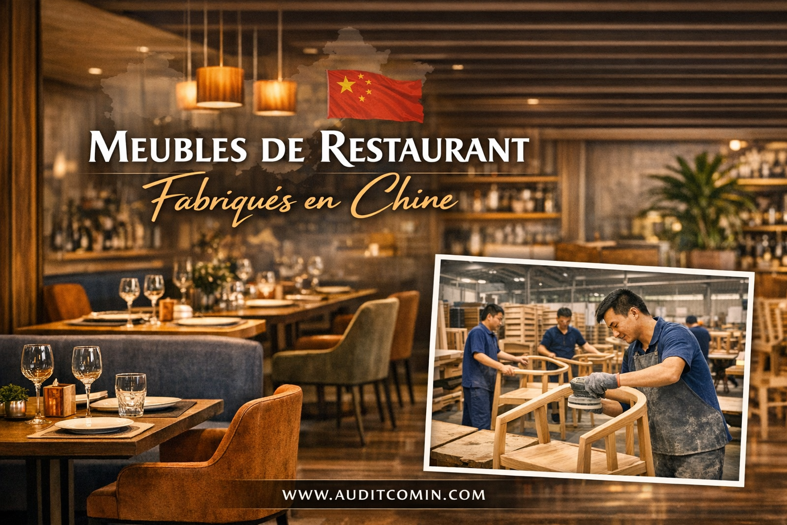 Meubles et solutions d’aménagement pour restaurants, fabriqués en Chine : tables, chaises et éléments décoratifs professionnels. Auditcomin