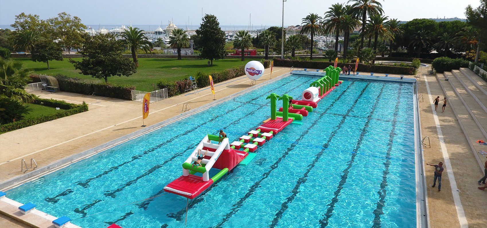 aquazone parc aquatique gonflable flottant