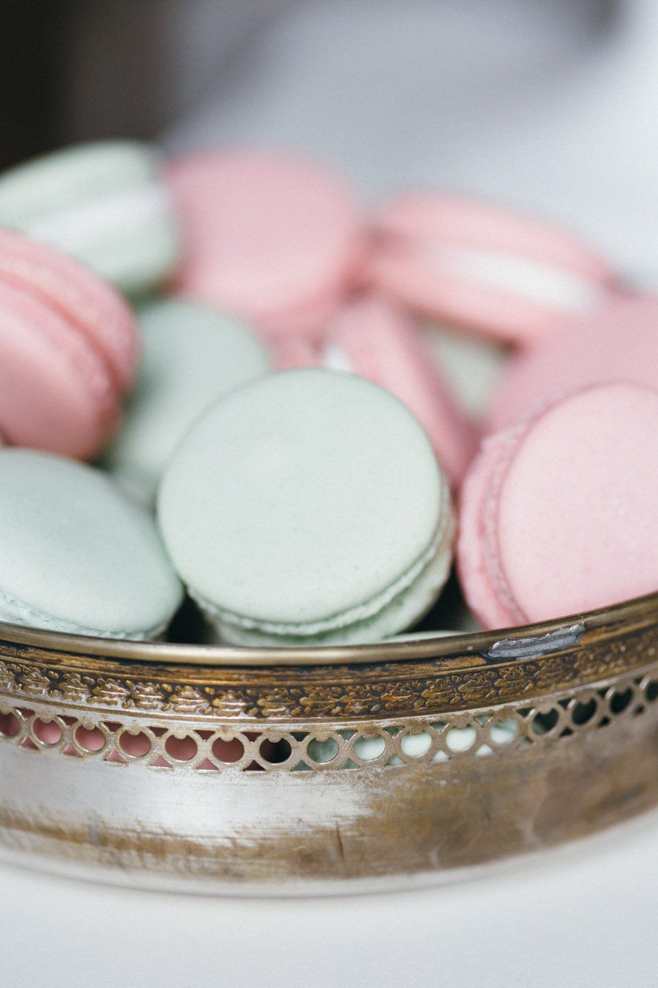 vergoldete Macarons