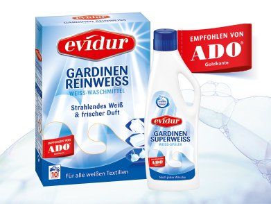 Gardinen- und Dekostoffe werden in Meschede, Arnsberg oder Neheim durch Raumausstatter mit Ado- Waschmittel gereinigt.