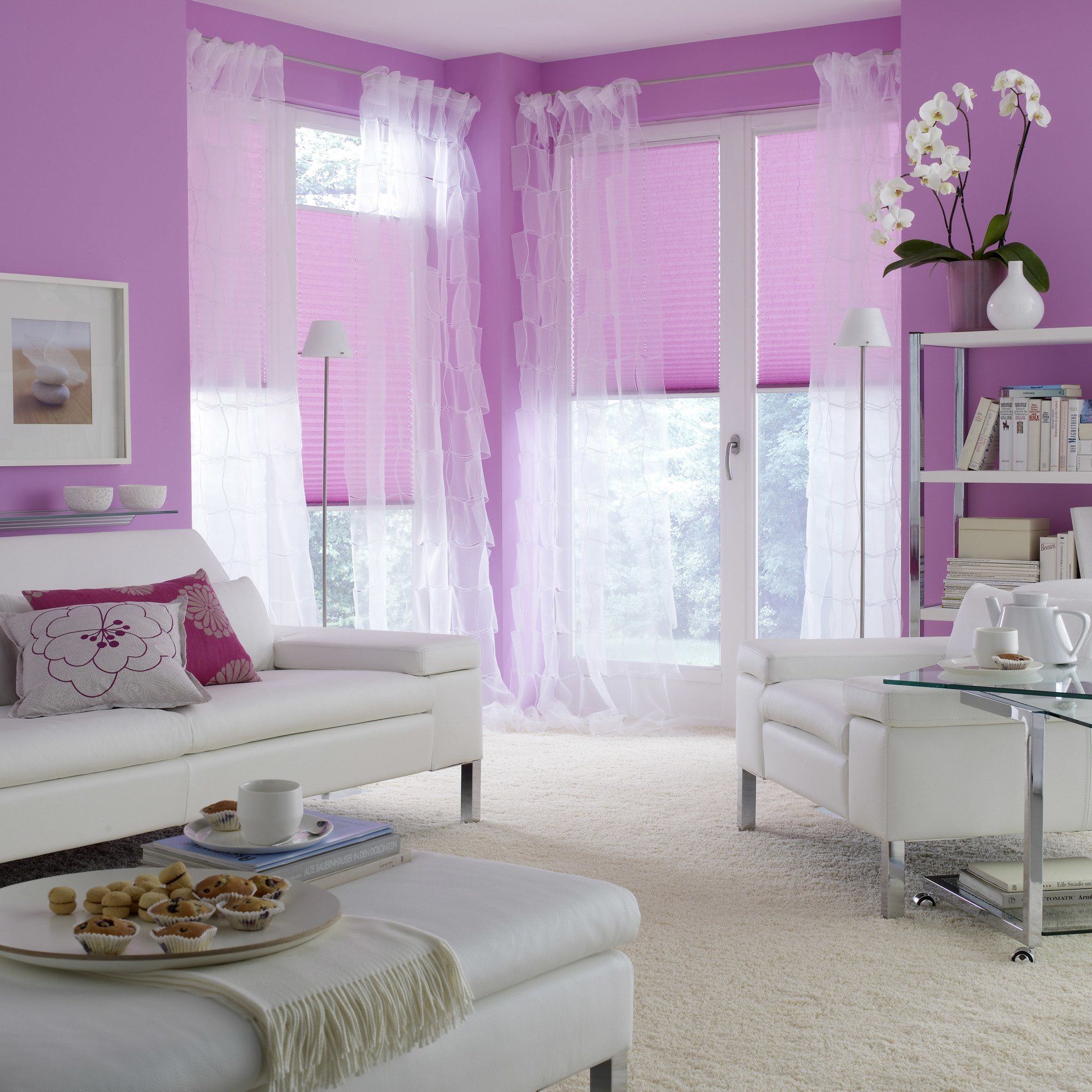 Plissees von Raumausstatter- Meisterin Kaiser in Meschede bieten Sonnenschutz und sind leicht zu bedienen.