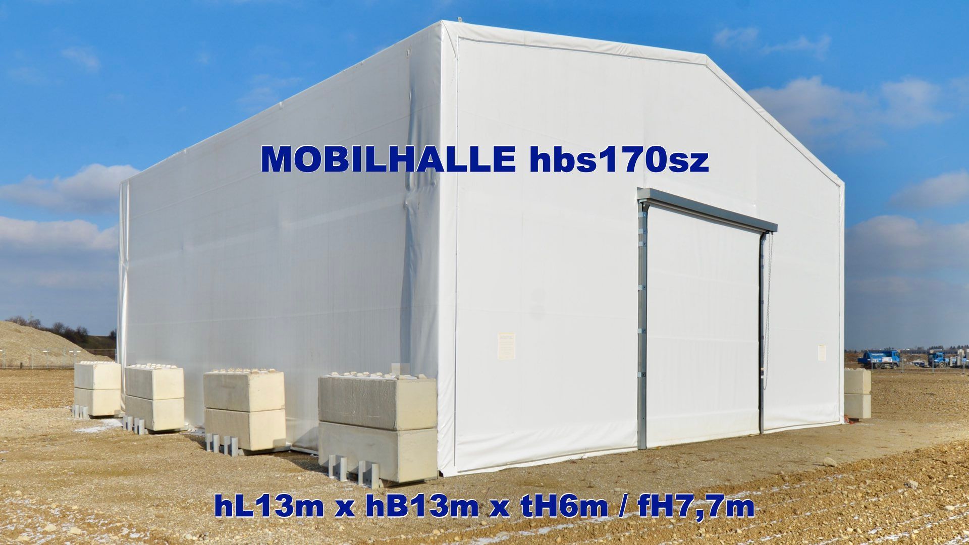 Sofort verfügbare Mobilhalle Baustellenhalle Lagerhalle Planenhalle